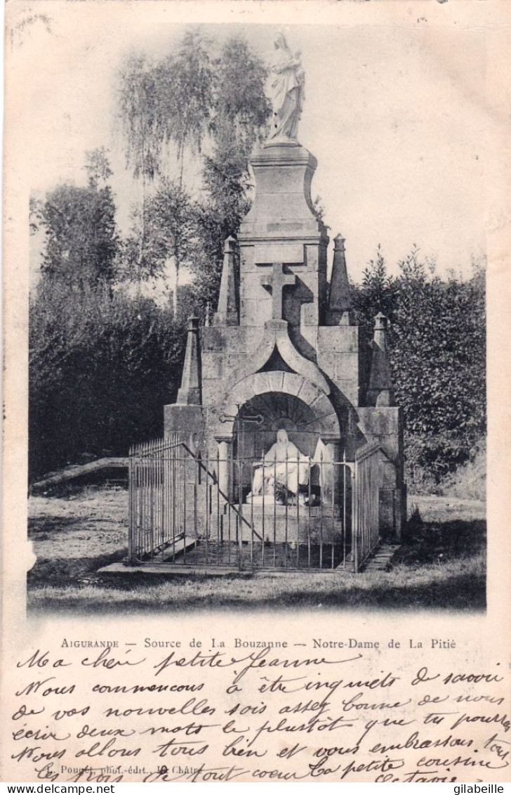 36 - Indre - AIGURANDE - Source De La Bouzanne - Notre Dame De La Pitié - Carte Precurseur - Autres & Non Classés