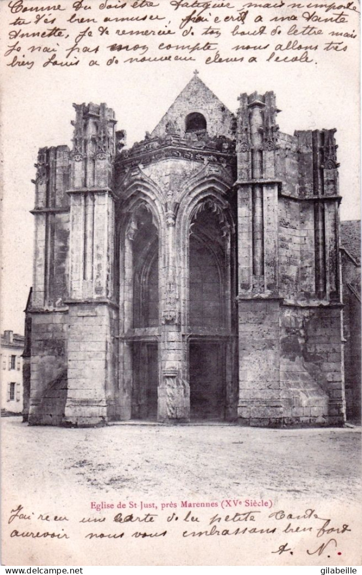 17 - Charente Maritime - L église De SAINT JUST LUZAC Pres Marennes - Other & Unclassified