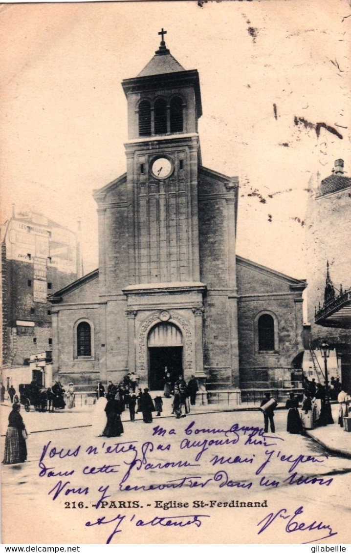 75 - PARIS 17  - 27 Rue D'Armaillé -  L église Saint Ferdinand   - Paris (17)