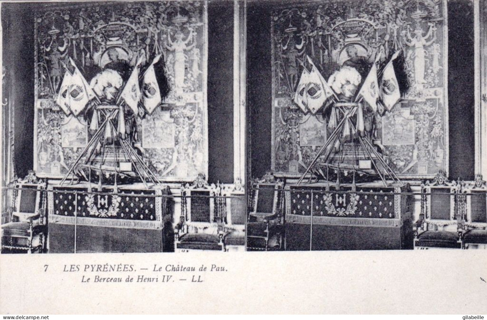 64 - Pyrenes Atlantiques - PAU - Le Chateau - Le Berceau De Henri IV  - Carte Stereoscopique  - Pau