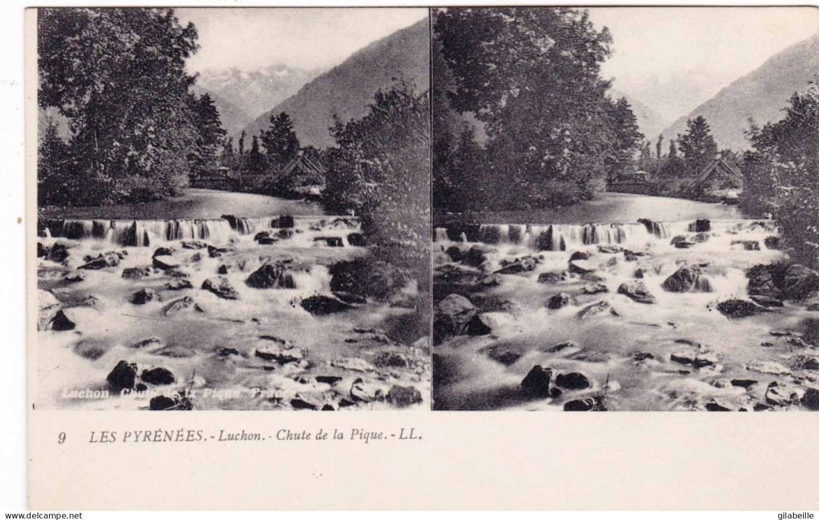 31 - Haute Garonne - LUCHON - Chute De La Pique -   Carte Stereoscopique  - Luchon