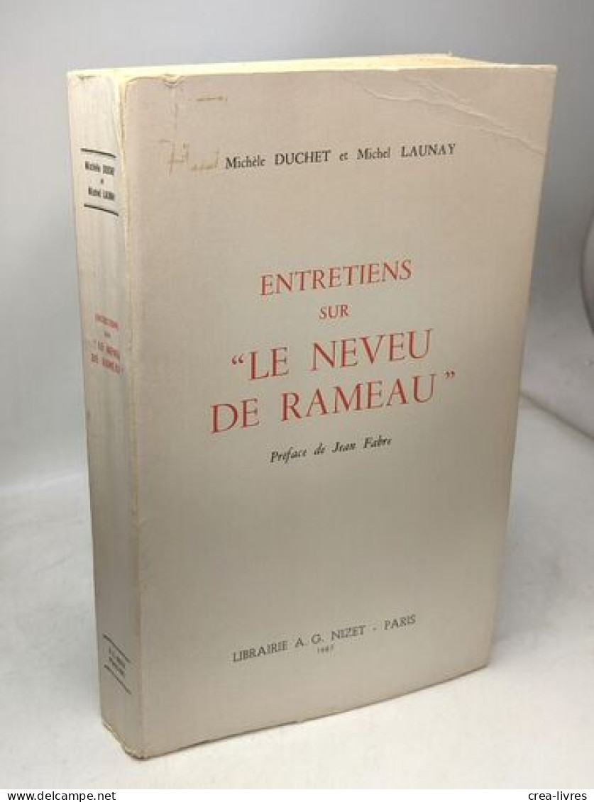 Entretiens Sur Le Neveu De Rameau - Autres & Non Classés
