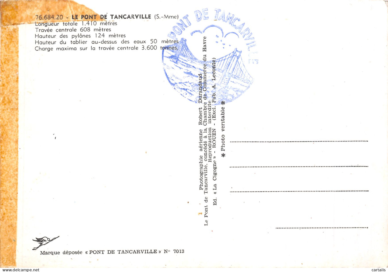 76-PONT DE TANCARVILLE-N°4195-D/0193 - Other & Unclassified