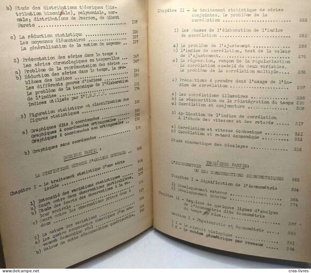 Cours De Statistique - Diploome D'études Supérieures économique Et Politique - Sciences économiques 1953-1954 - Diritto