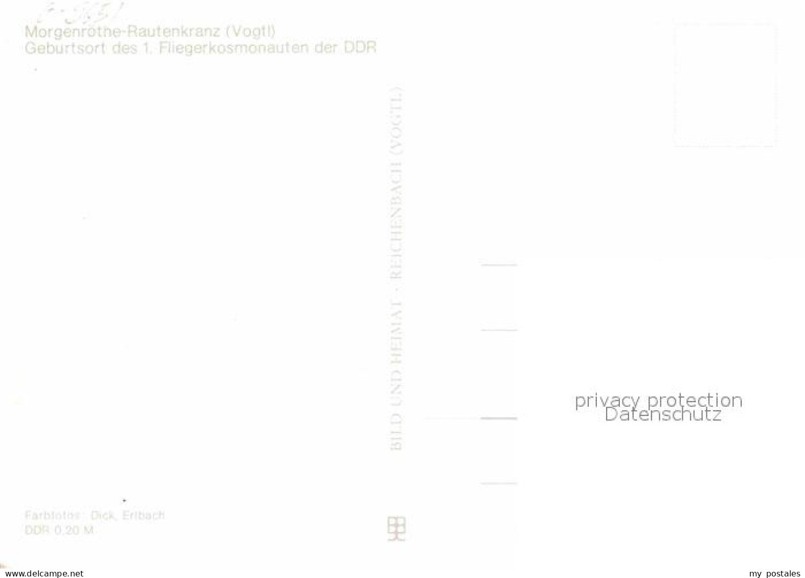 72726460 Morgenroethe-Rautenkranz Geburtsort Des 1. Fliegerkosmonauten Der DDR O - Andere & Zonder Classificatie