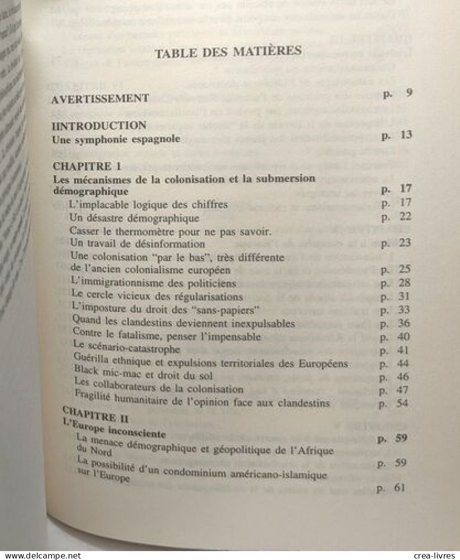 Colonisation De L'europe Discours Vrai Sur L'immigration - Politique