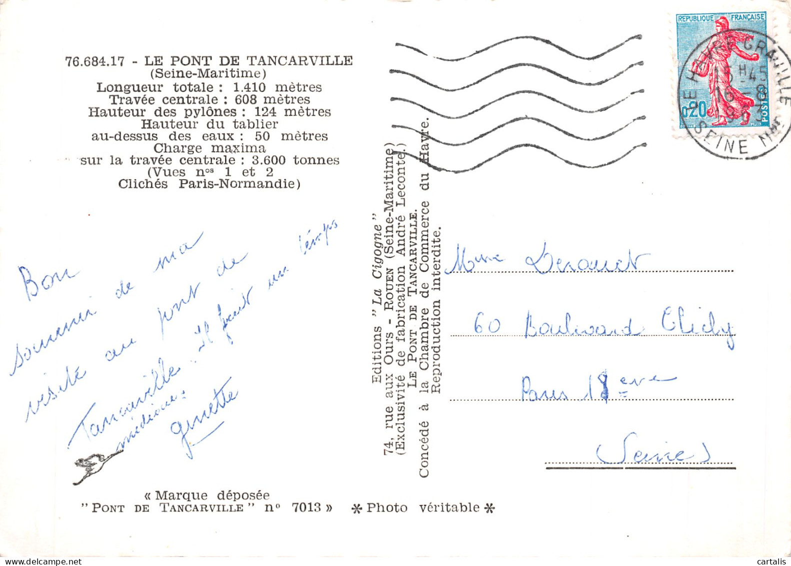 76-PONT DE TANCARVILLE-N°4195-C/0265 - Other & Unclassified