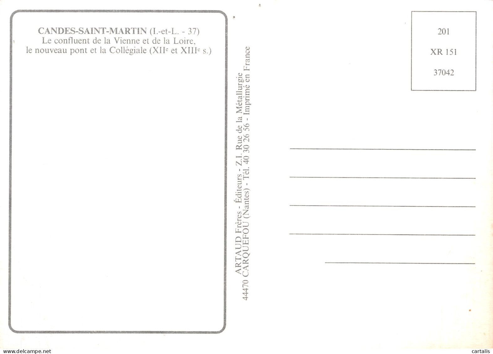 37-CANDES SAINT MARTIN-N°4195-C/0195 - Other & Unclassified