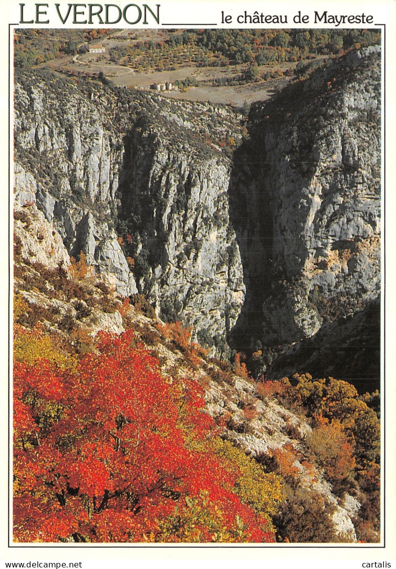 04-GORGES DU VERDON LE CHATEAU DE MAYRESTE-N°4195-B/0317 - Autres & Non Classés