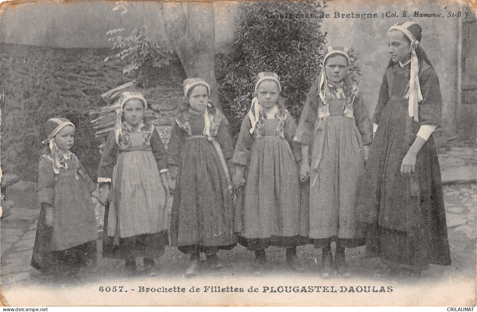 22-PLOUGASTEL DAOULAS FOLKLORE BROCHETTE DE FILLETTES-N°5143-C/0107 - Sonstige & Ohne Zuordnung