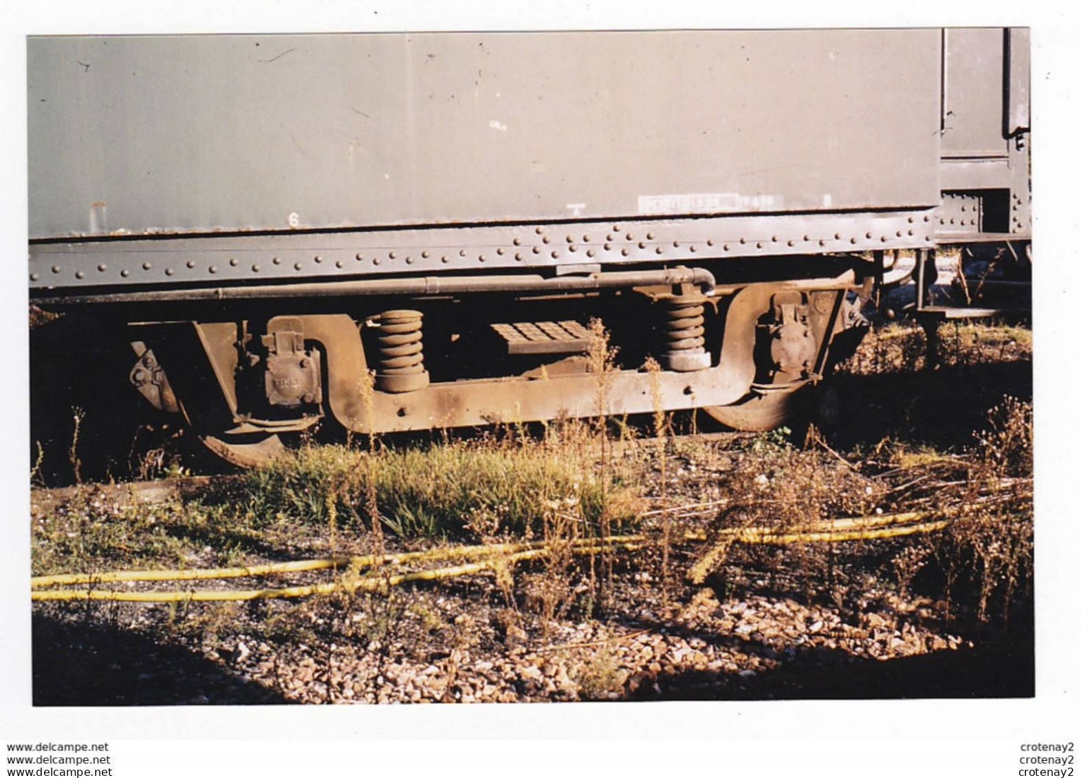 PHOTO TRAINS Wagon Ou Voiture Voyageurs Détail Bogie Non Datée - Trains