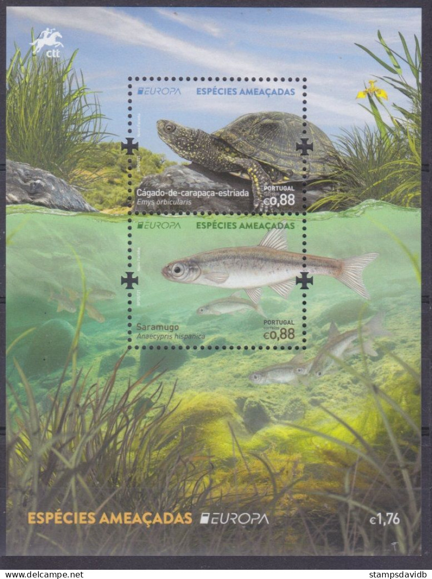 2021 Portugal 4712-4713/B473 Europa Cept / Marine Fauna - 2021