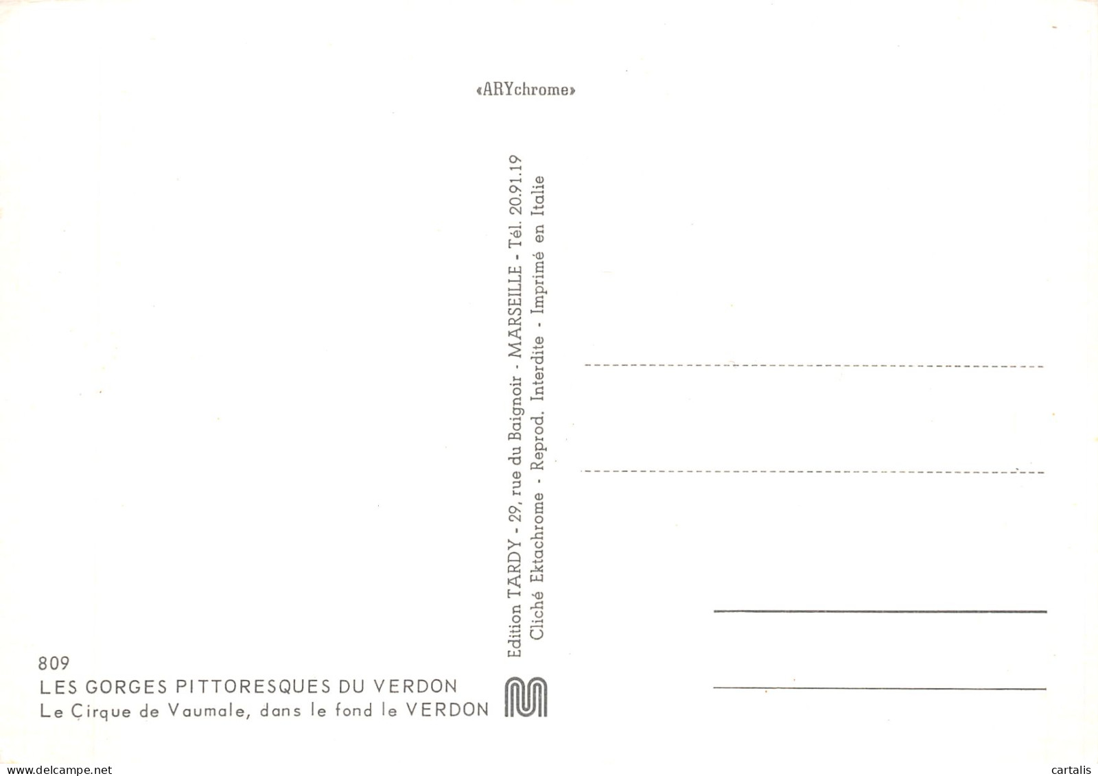 04-GORGES DU VERDON LE CIRQUE DE VAUMALE-N°4196-A/0277 - Other & Unclassified