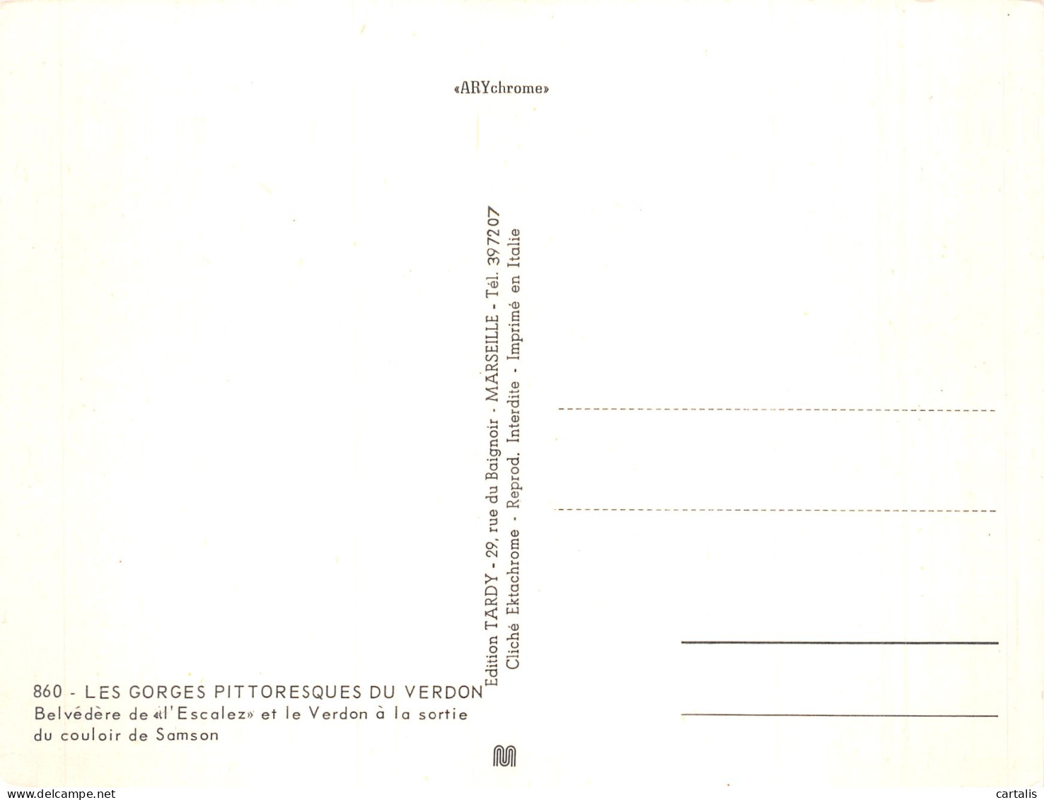 04-GORGES DU VERDON BELVEDERE DE L ESCALEZ-N°4196-A/0257 - Other & Unclassified