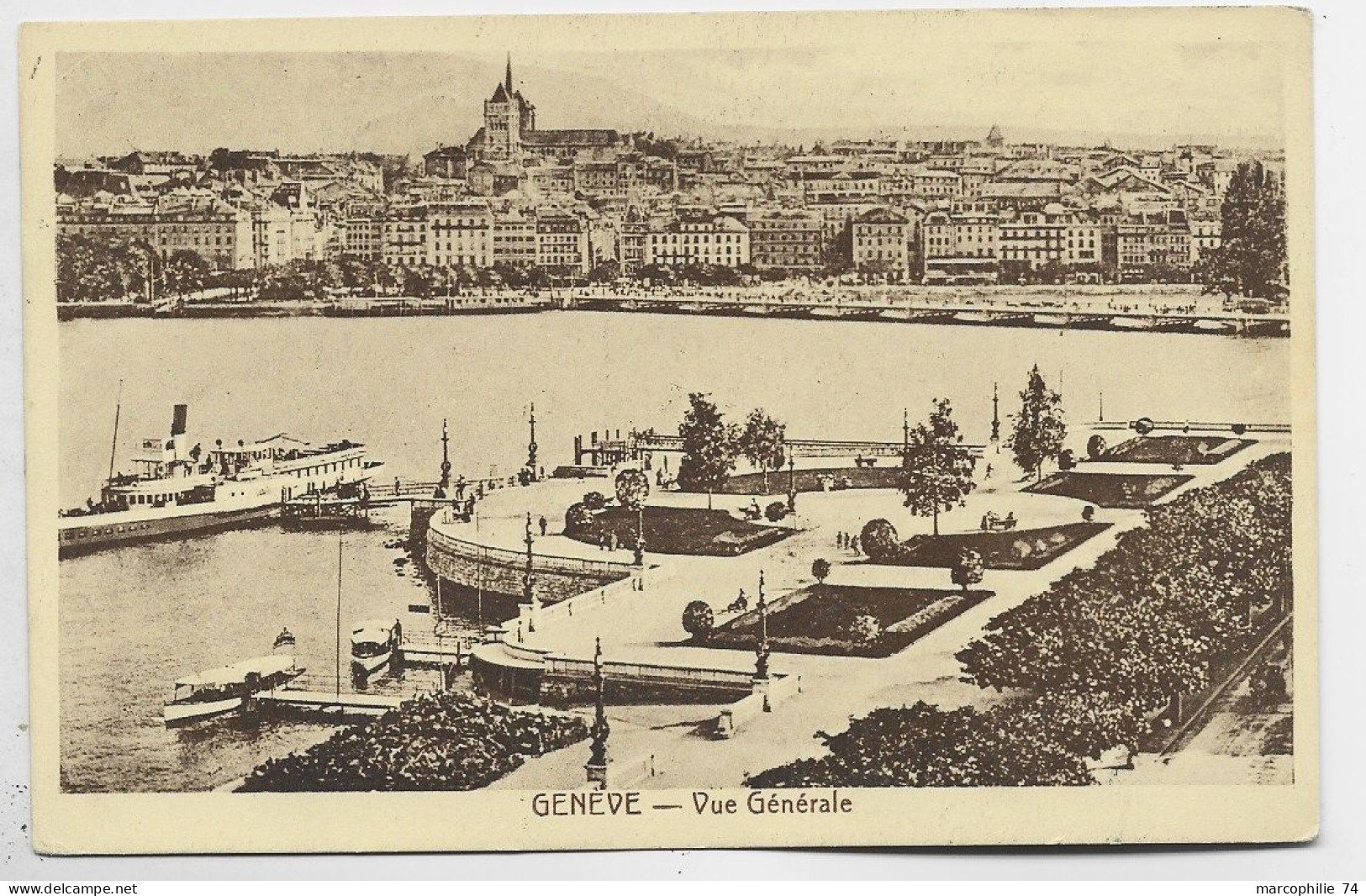 SEMEUSE 5C JAUNE PAIRE INTERPANNEAU CARTE DE GENEVE CONVOYEUR BELLEGARDE AU BOUVERET 1922 - 1906-38 Semeuse Con Cameo