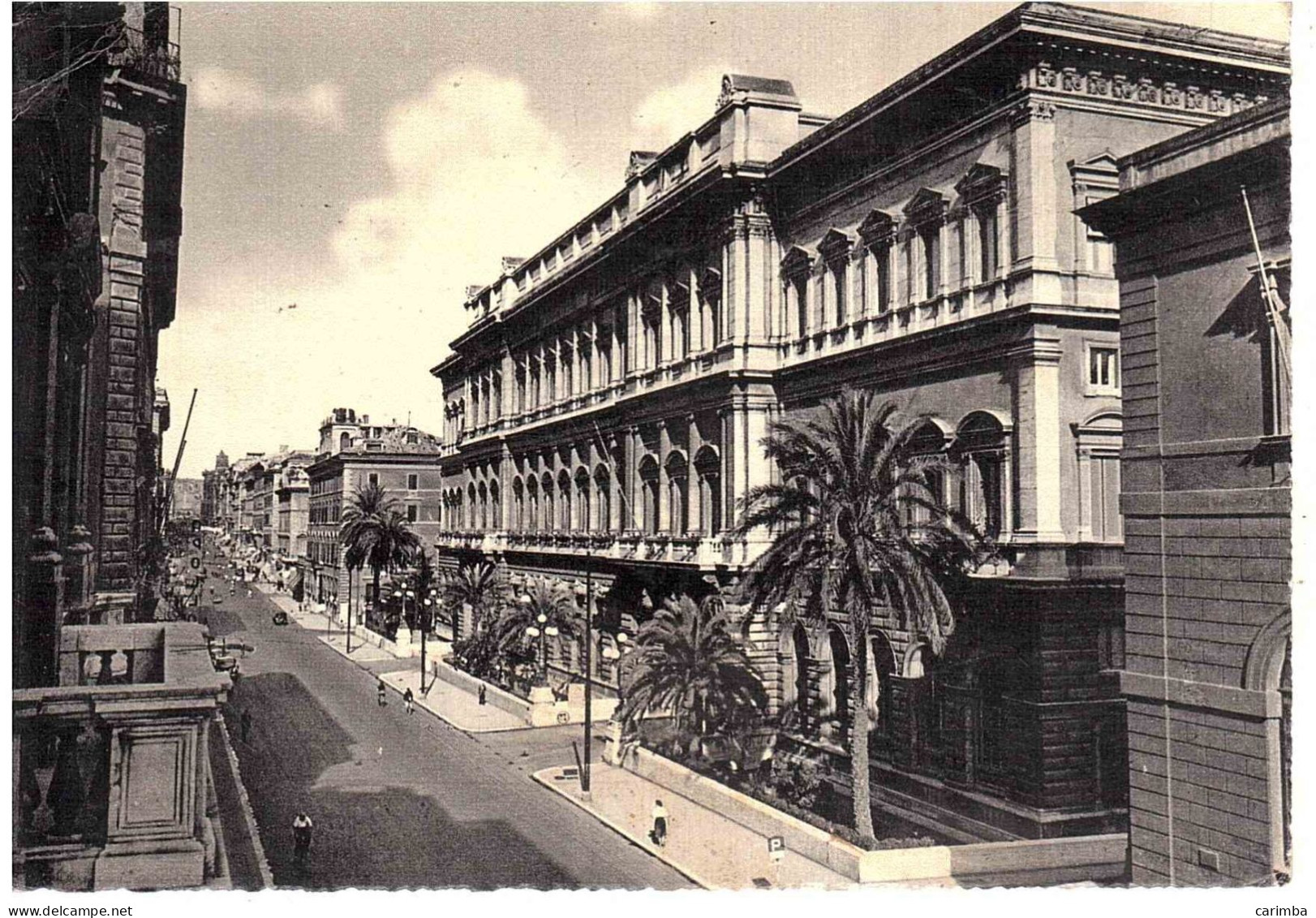 CARTOLINA ROMA BANCA D'ITALIA CON ANNULLO TARGHETTA BUONI NOVENNALI - 1946-60: Marcophilie