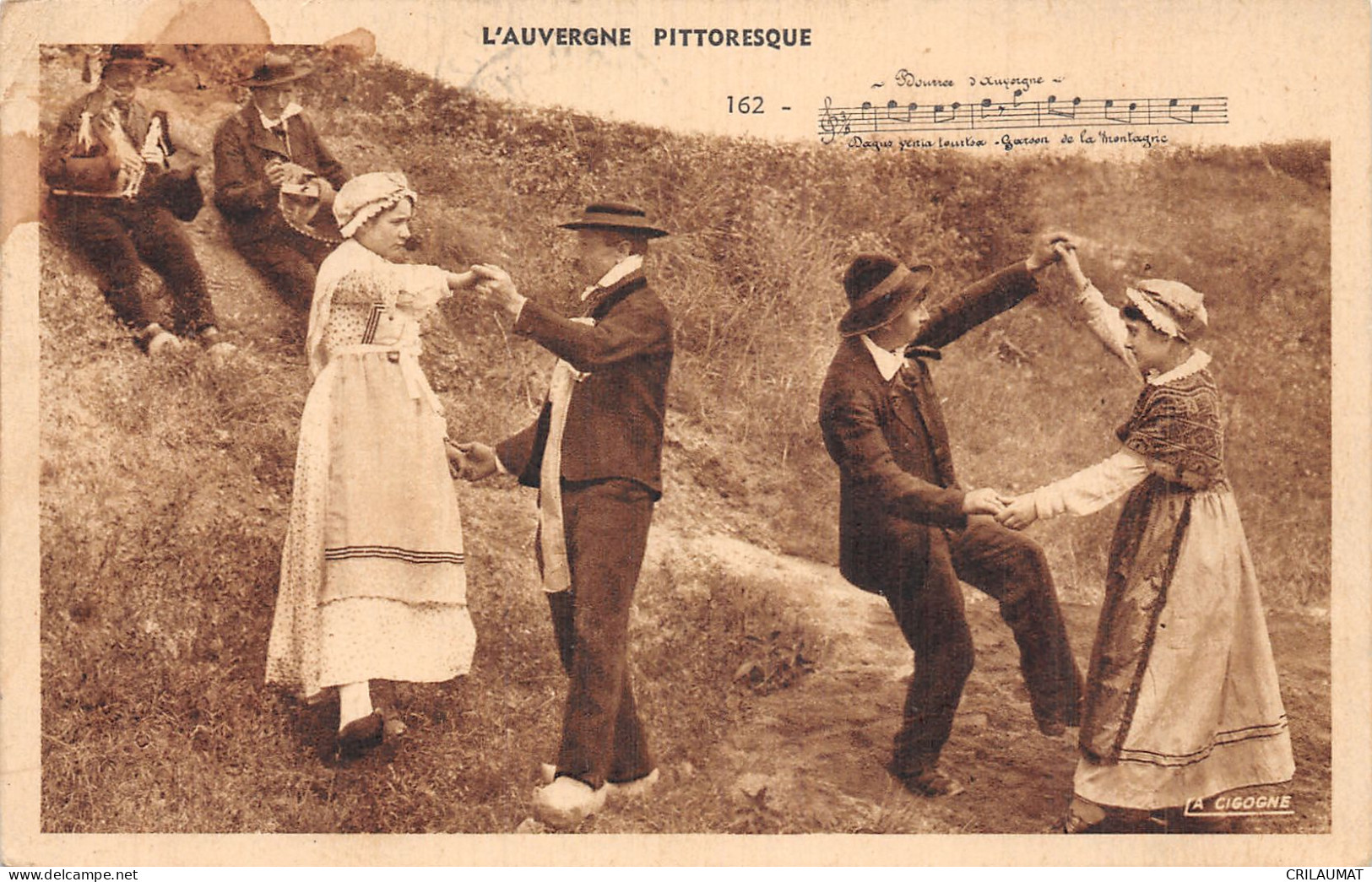 63-AUVERGNE FOLKLORE LA BOURREE-N°5143-F/0361 - Andere & Zonder Classificatie