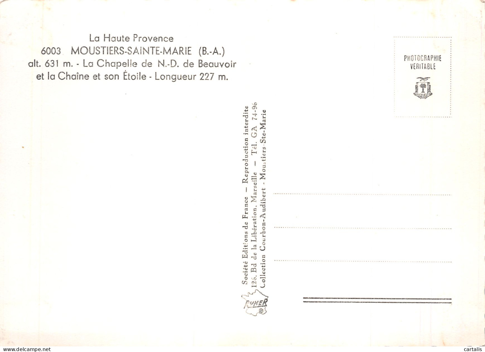 04-MOUSTIERS SAINTE MARIE-N°4196-D/0231 - Other & Unclassified