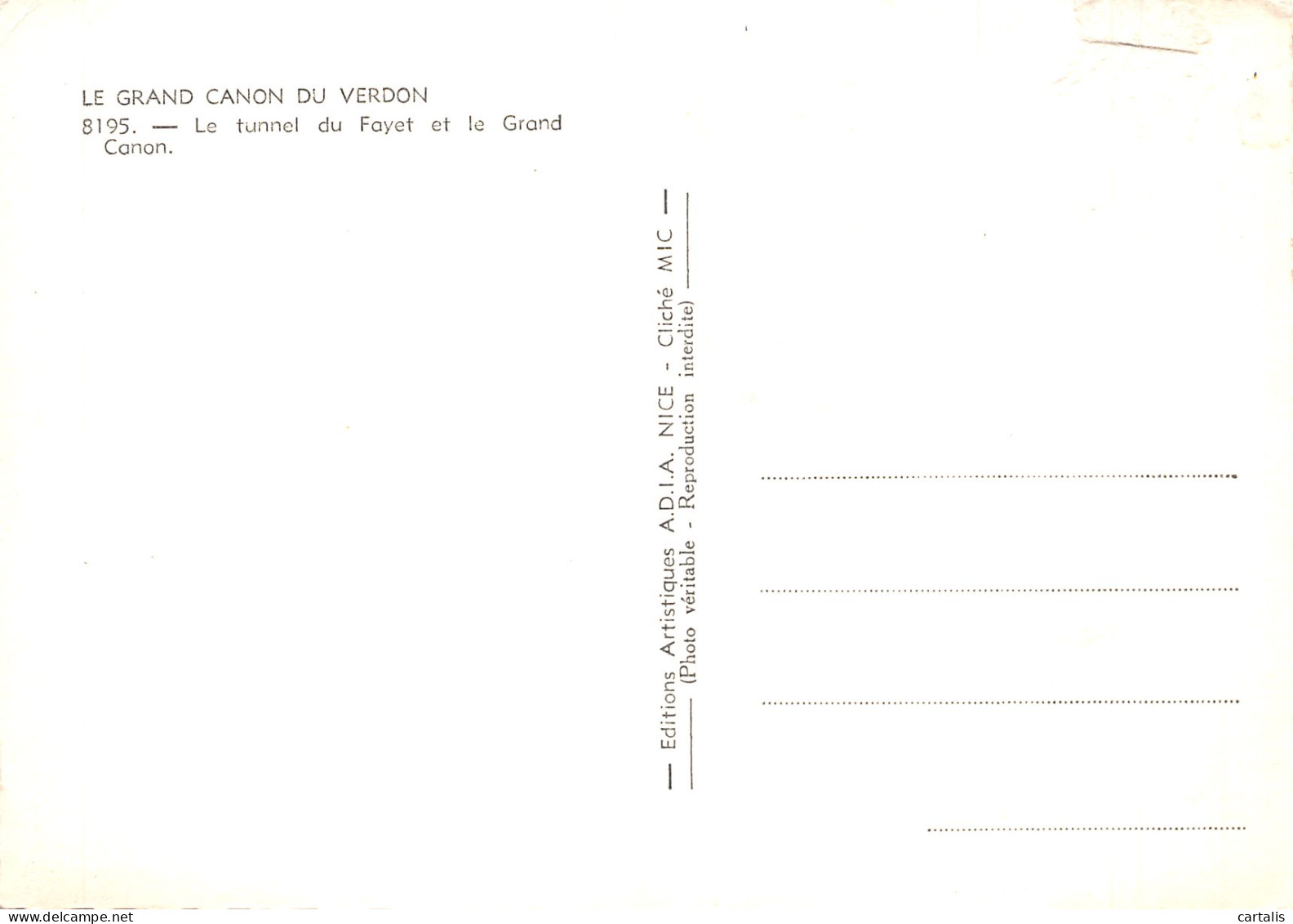 04-GORGES DU VERDON LE GRAND CANON-N°4196-D/0095 - Andere & Zonder Classificatie