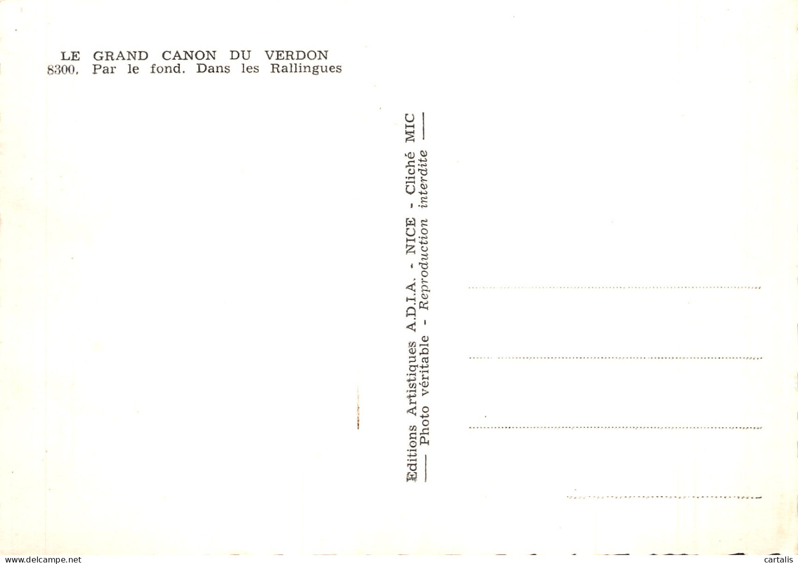 04-GORGES DU VERDON LE GRAND CANON-N°4196-D/0097 - Andere & Zonder Classificatie