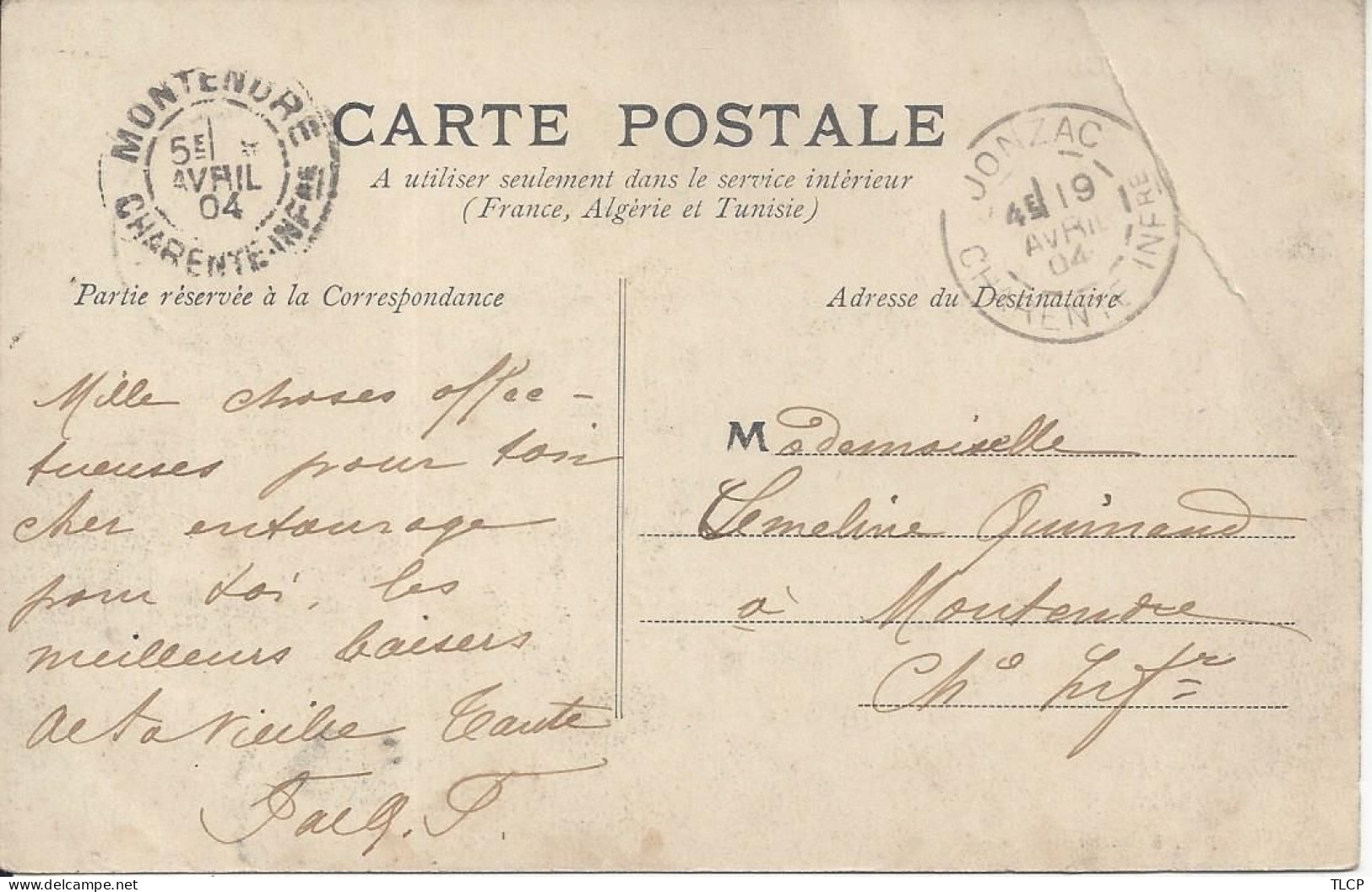 CPA France   CP France  Nouvelle Aquitaine 17 Charente Maritime  Jonzac  L’Hôpital Oblitérée Le 5 Avril 1904 - Jonzac