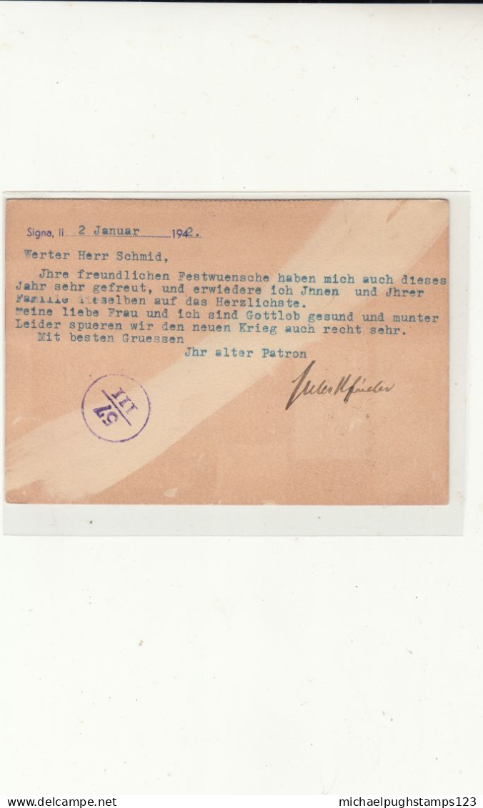 Italy / Censorship / Folded Letter Cards / Switzerland / Signa - Unclassified