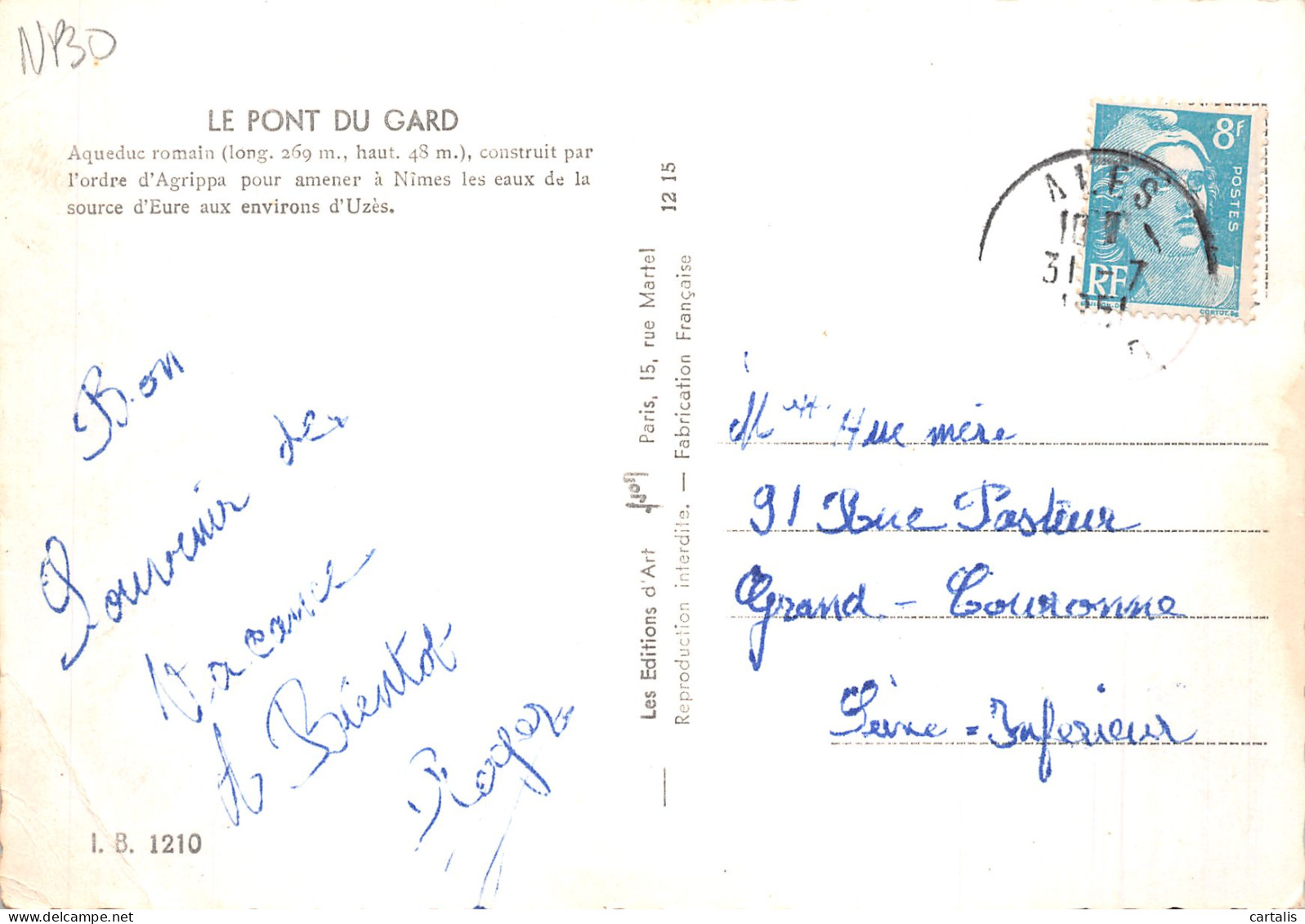 30-PONT DU GARD-N°4196-C/0009 - Other & Unclassified