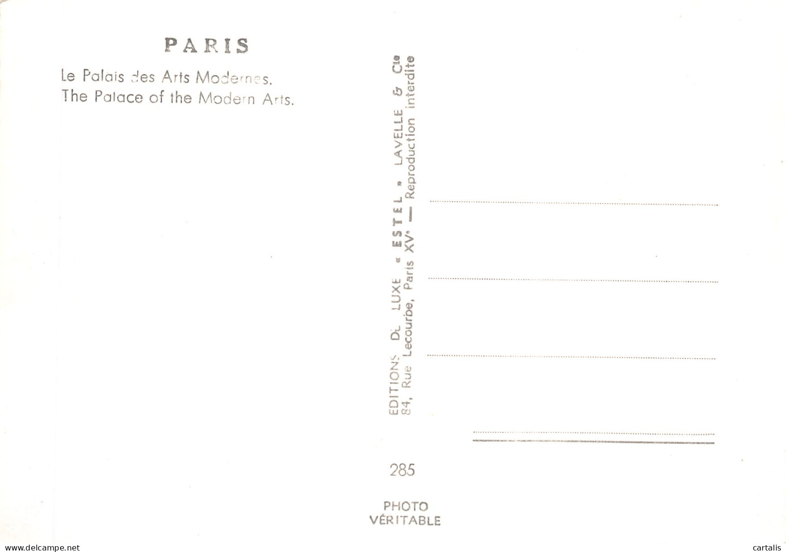 75-PARIS PALAIS DES ARTS MODERNES-N°4196-B/0249 - Other & Unclassified