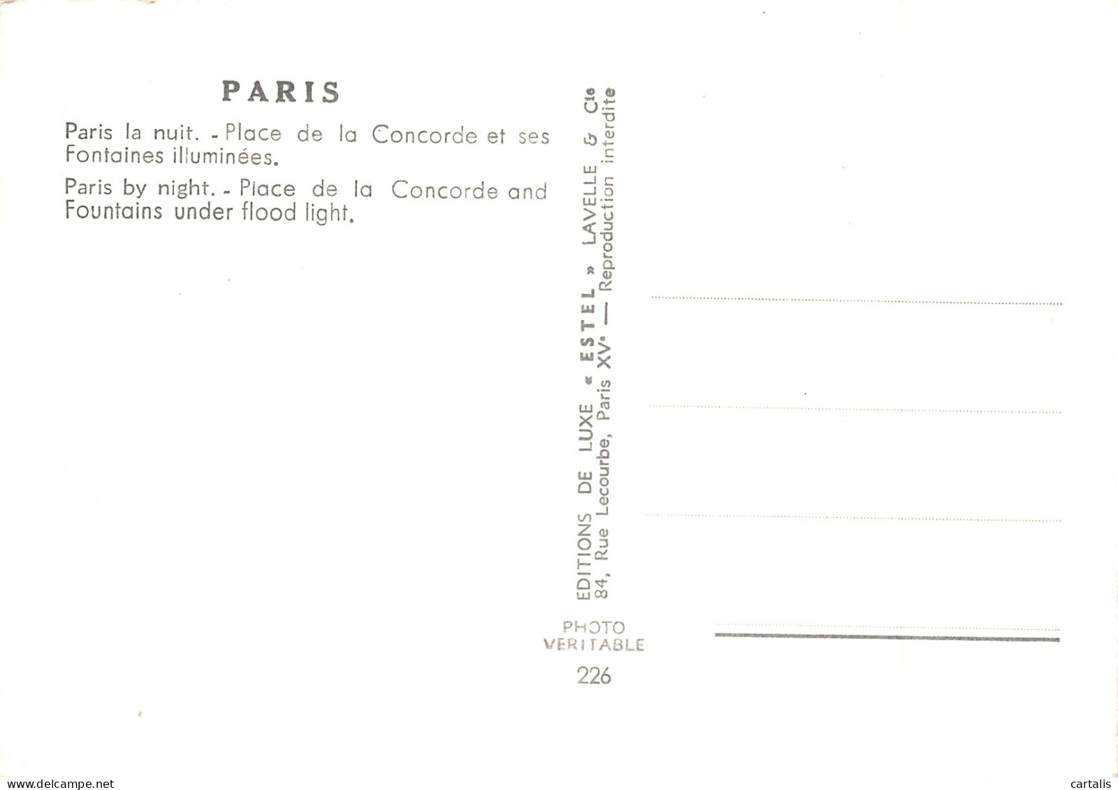 75-PARIS PLACE DE LA CONCORDE-N°4196-B/0245 - Sonstige & Ohne Zuordnung