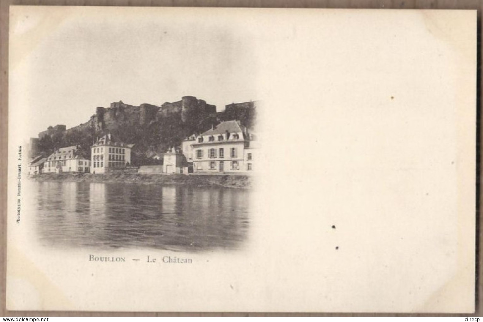 CPA BELGIQUE - BOUILLON - Le Château - TB PLAN EDIFICE Au Bord Du Cours D'eau - Bouillon