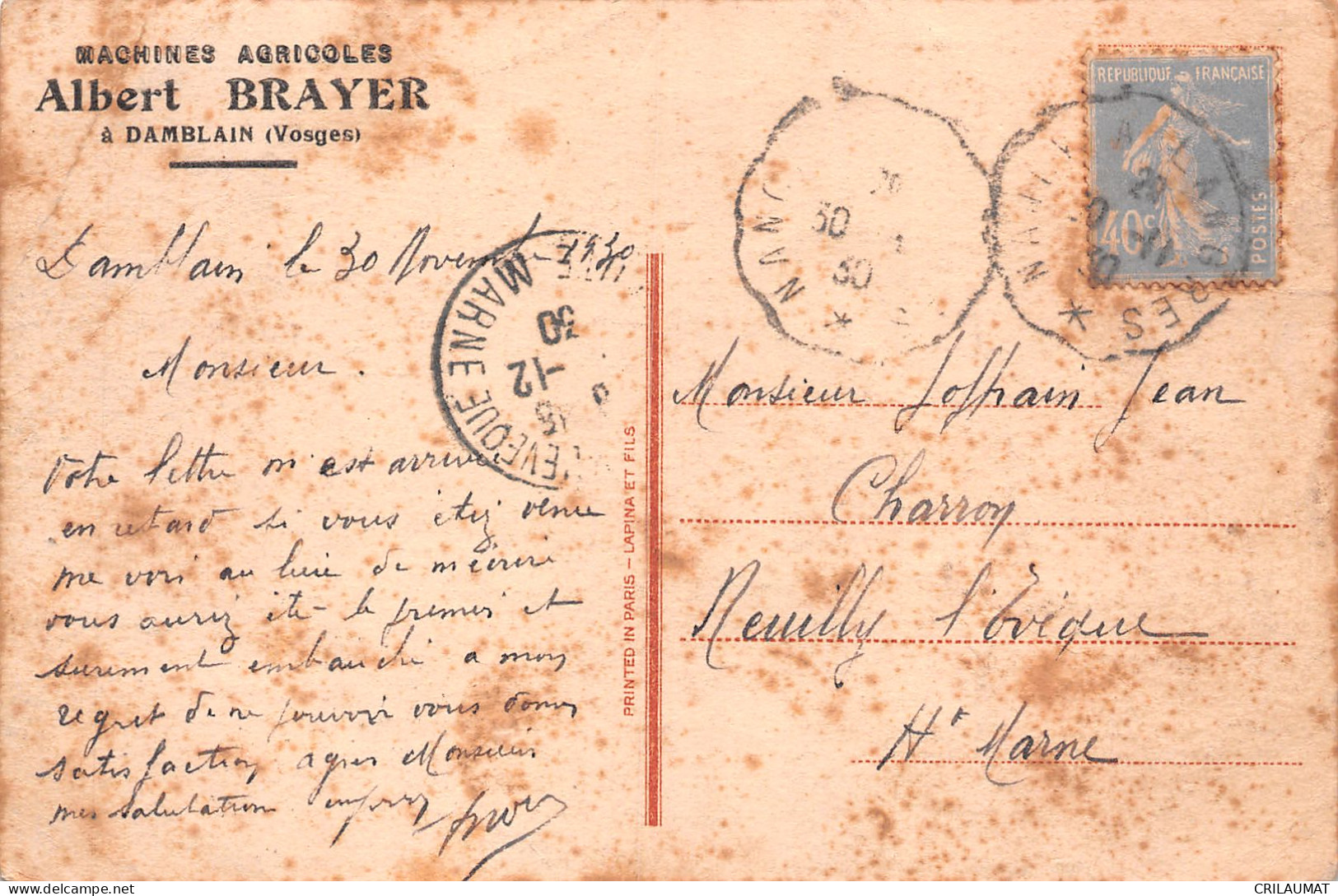 71-BOURBON LANCY-N°5143-G/0187 - Other & Unclassified