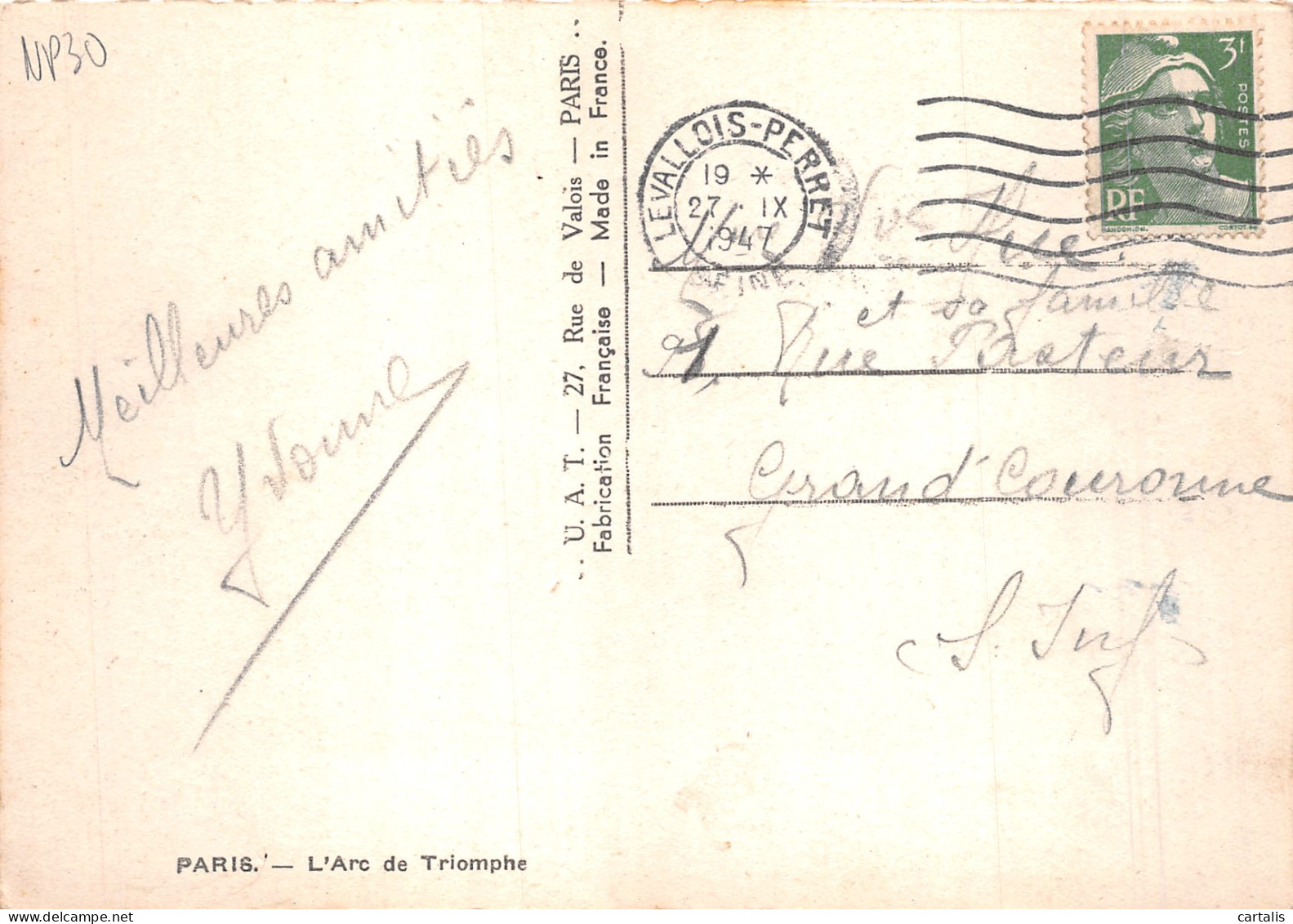 75-PARIS ARC DE TRIOMPHE-N°4197-B/0187 - Triumphbogen
