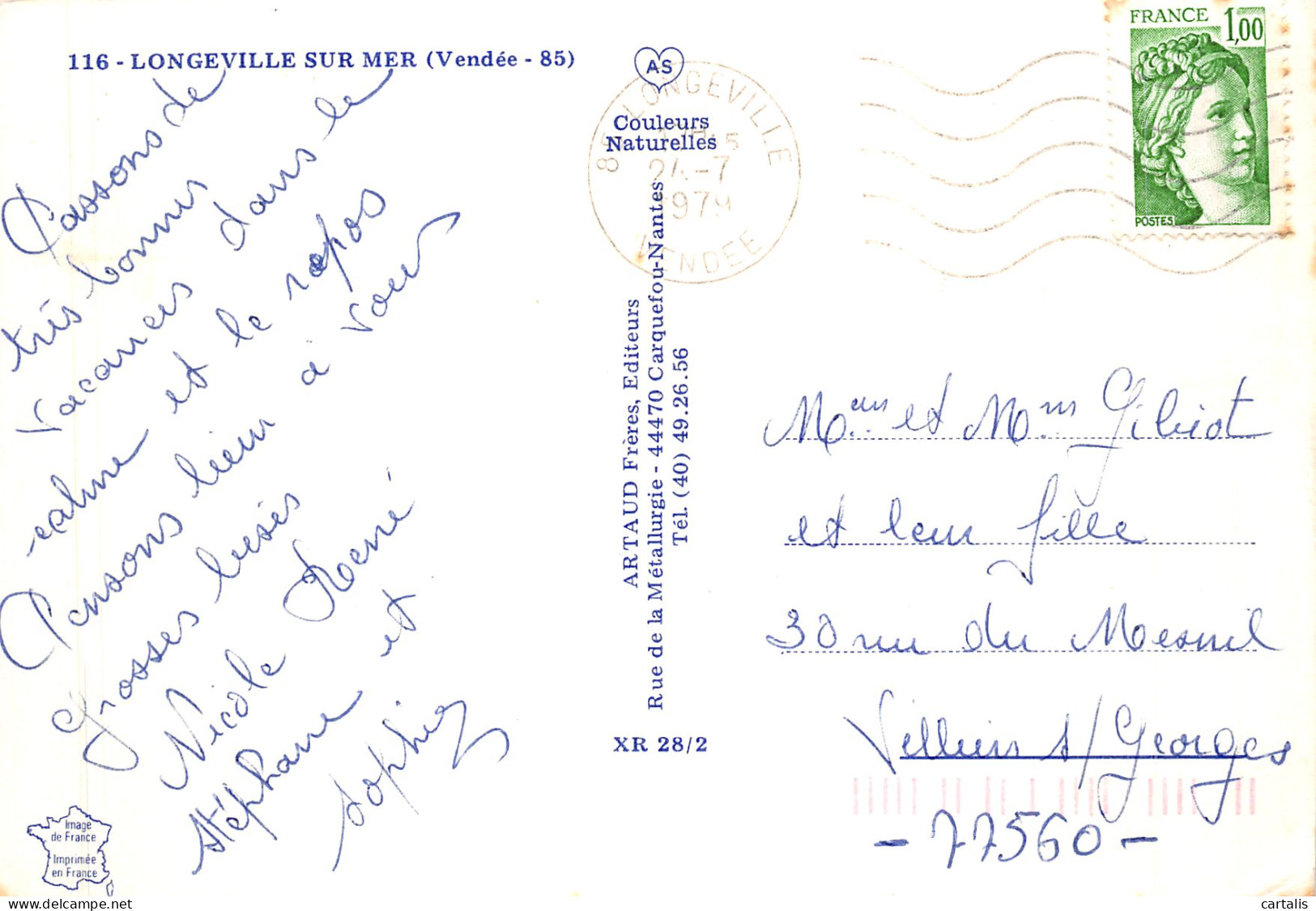 85-LONGEVILLE SUR MER-N°4197-B/0041 - Other & Unclassified