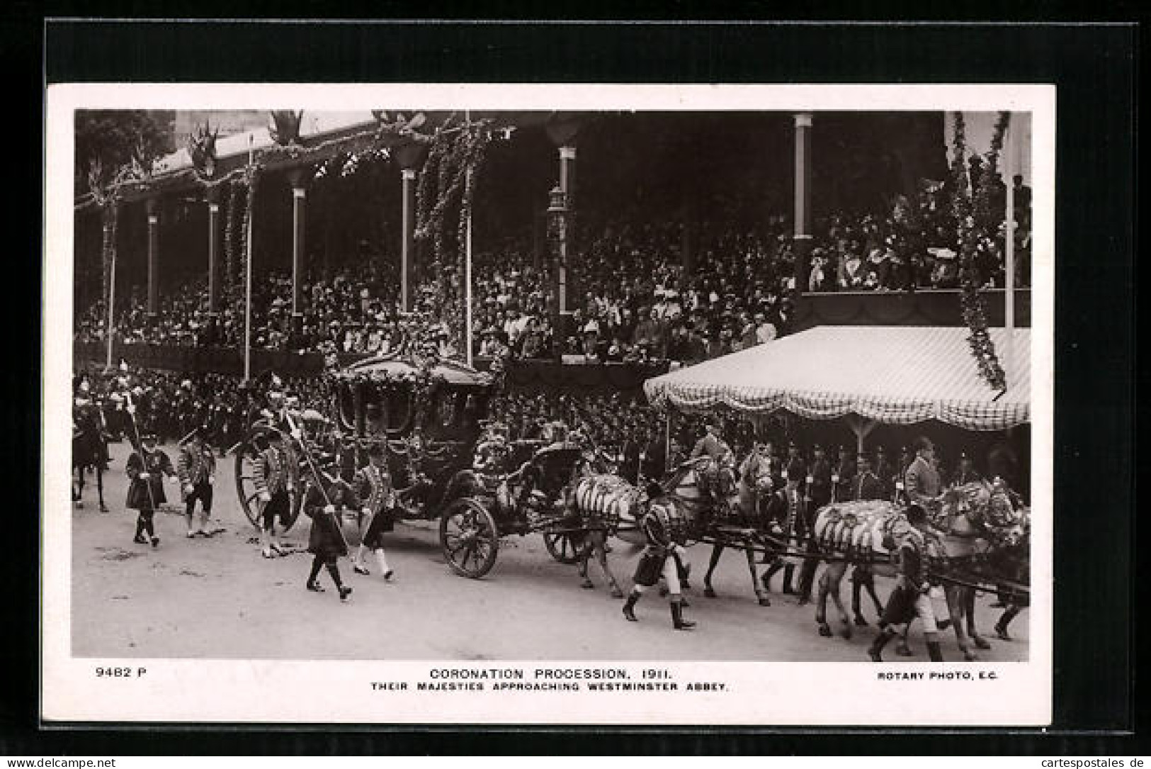 Pc London, Coronation Procession 1911, Their Majesties Approaching Westminster Abbey  - Familles Royales