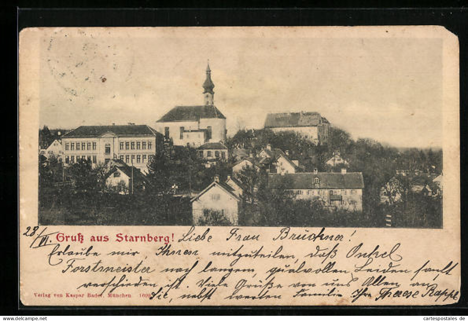 AK Starnberg, Ortsansicht Mit Kirche  - Starnberg