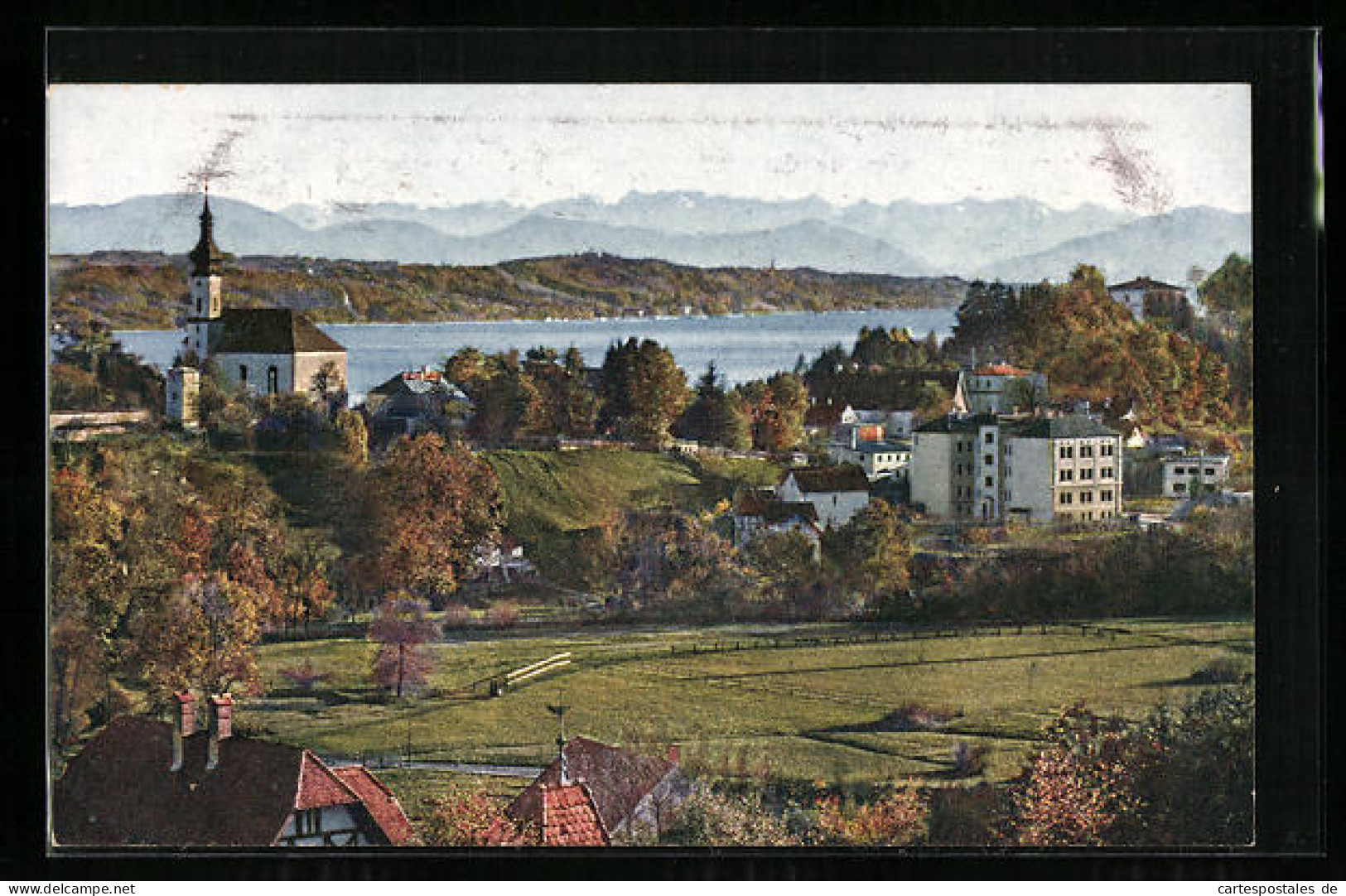 AK Starnberg, Partie Aus Starnberg Geegn Das Karwendel-Gebirge, Starnberger See  - Starnberg