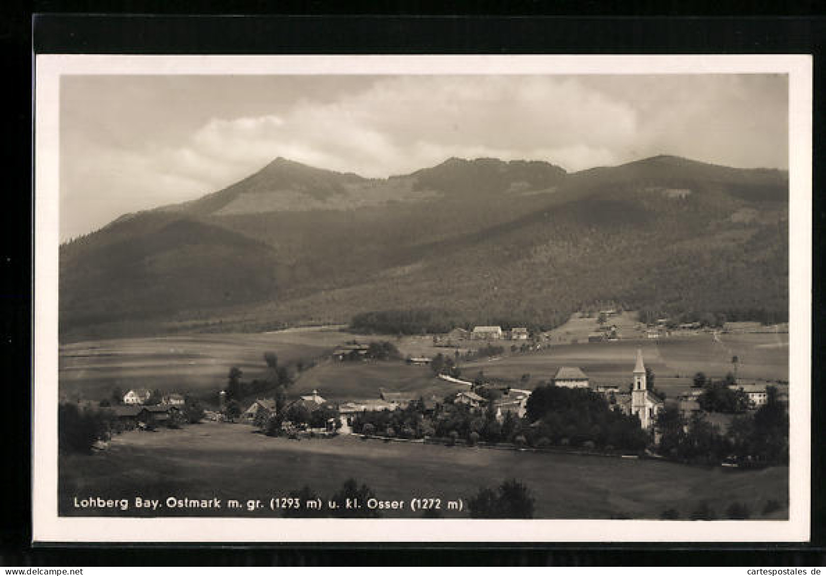 AK Lohberg I. Bayr. Ostmark, Ortsansicht Mit Gr. U. Kl. Osser  - Autres & Non Classés