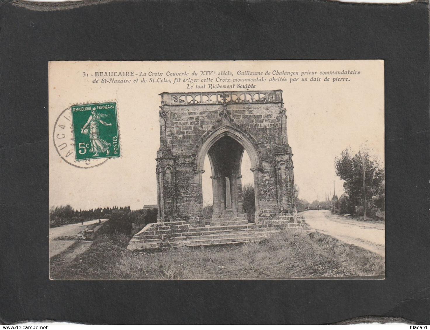 129036         Francia,    Beaucaire,    La  Croix  Couverte  Du  XIVe  Siecle,   VG  1912 - Beaucaire