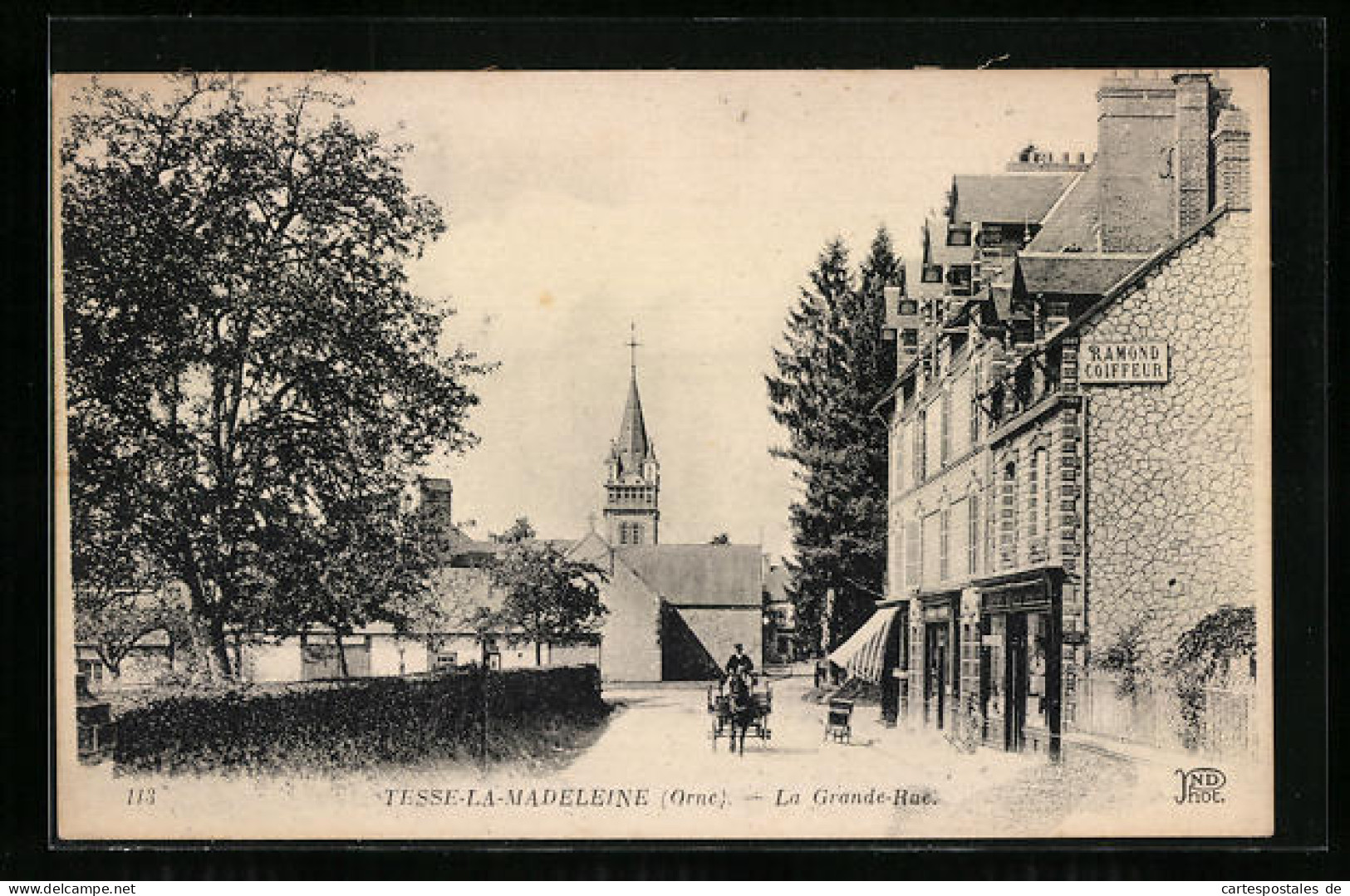 CPA Tessé-la-Madeleine, La Grande Rue  - Autres & Non Classés