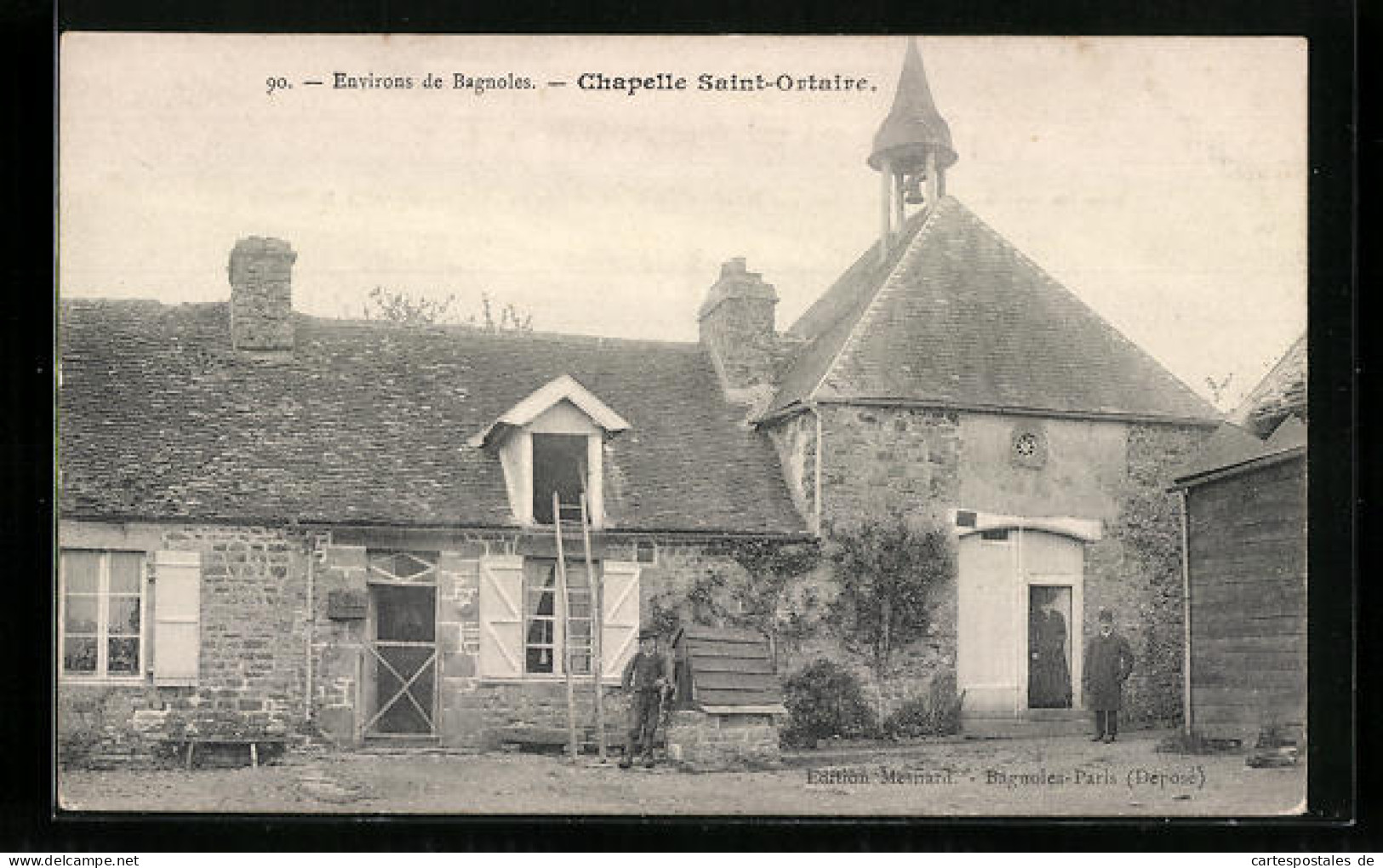 CPA Chapelle Saint-Ortaire, Vue Partielle Avec Des Maisons Et Bewohnern  - Altri & Non Classificati