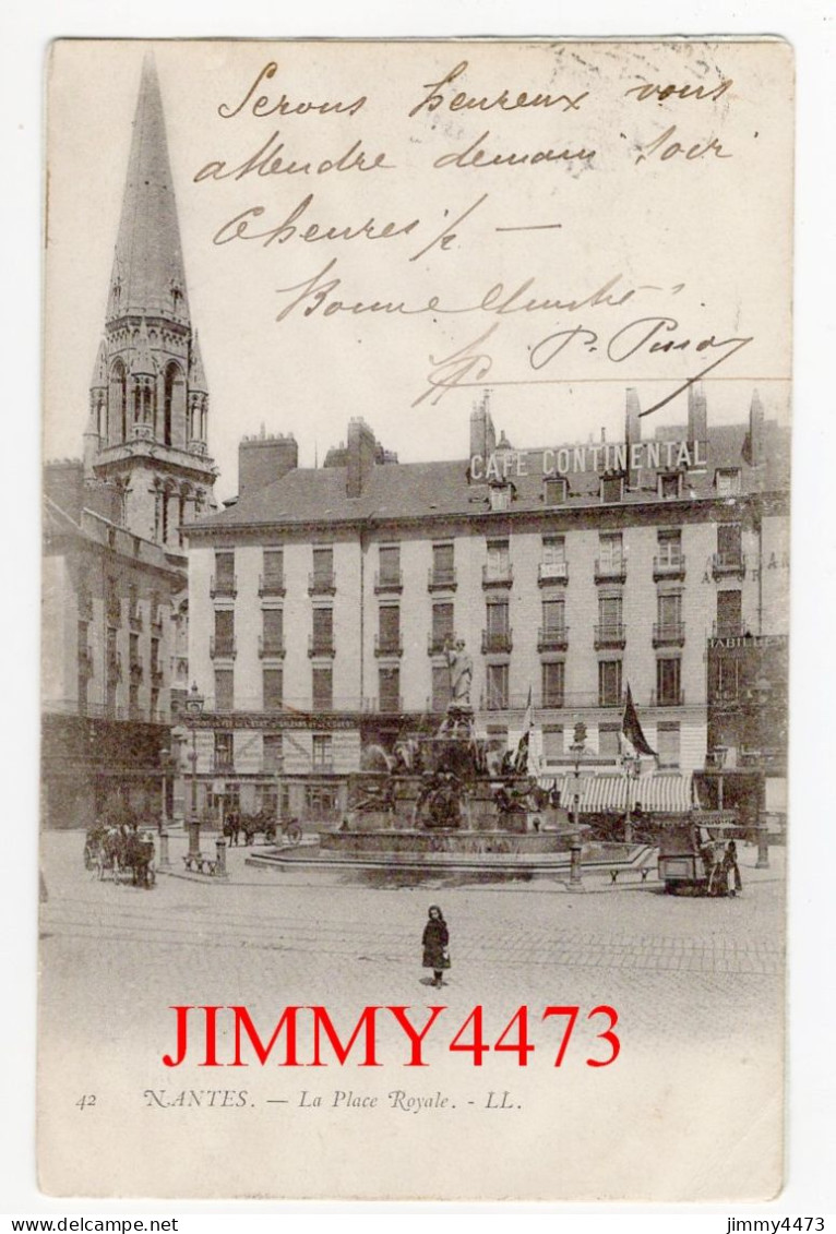 CPA - NANTES En 1907 - La Place Royale ( Bien Animée ) N° 42 - Nantes