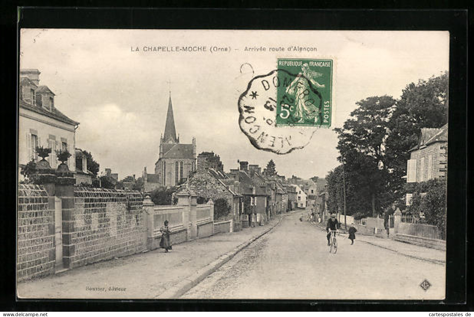 CPA La Chapelle-Moche, Arrivee Route D`Alencon  - Alencon