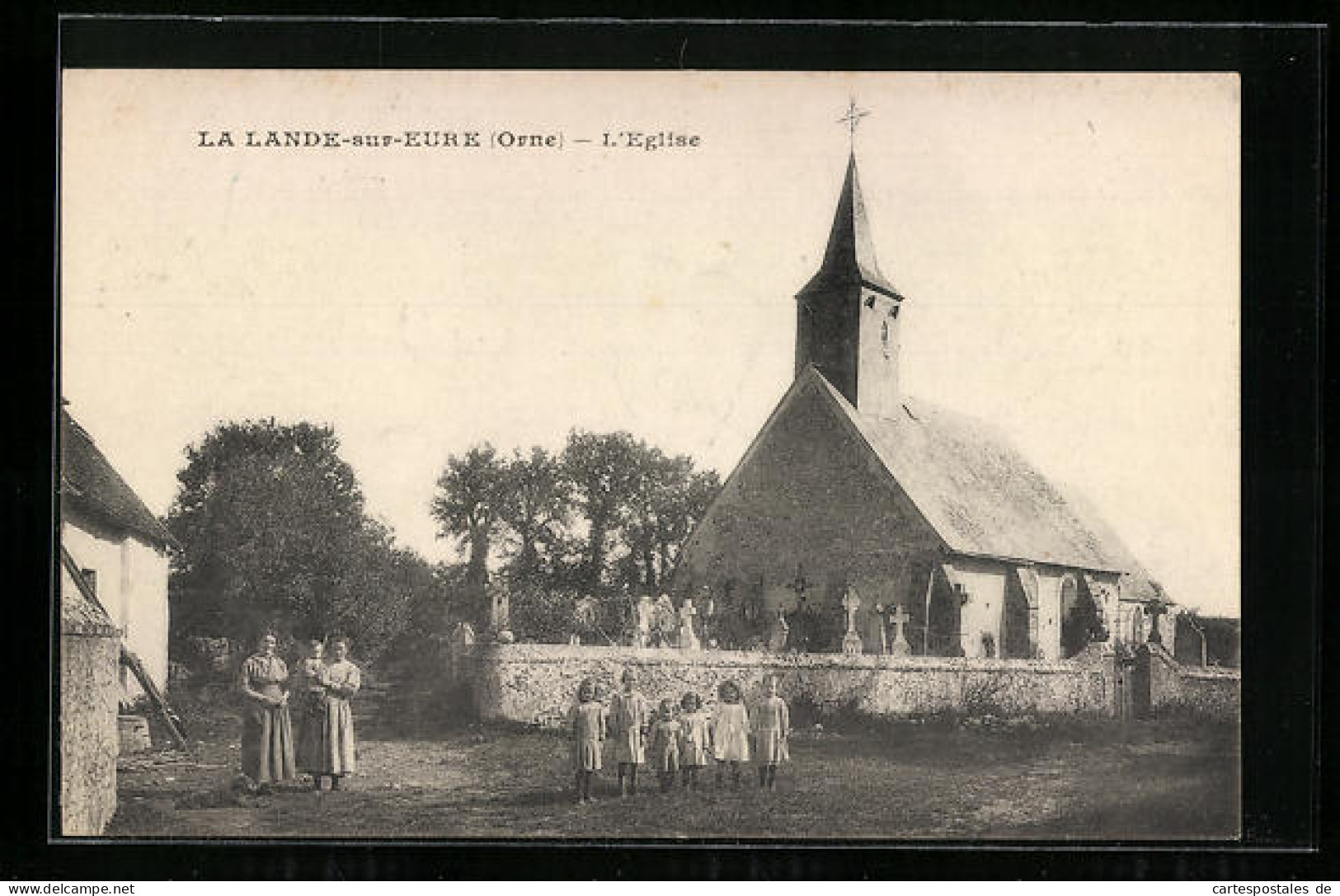 CPA La Lande-sur-Eure, L`Eglise  - Autres & Non Classés