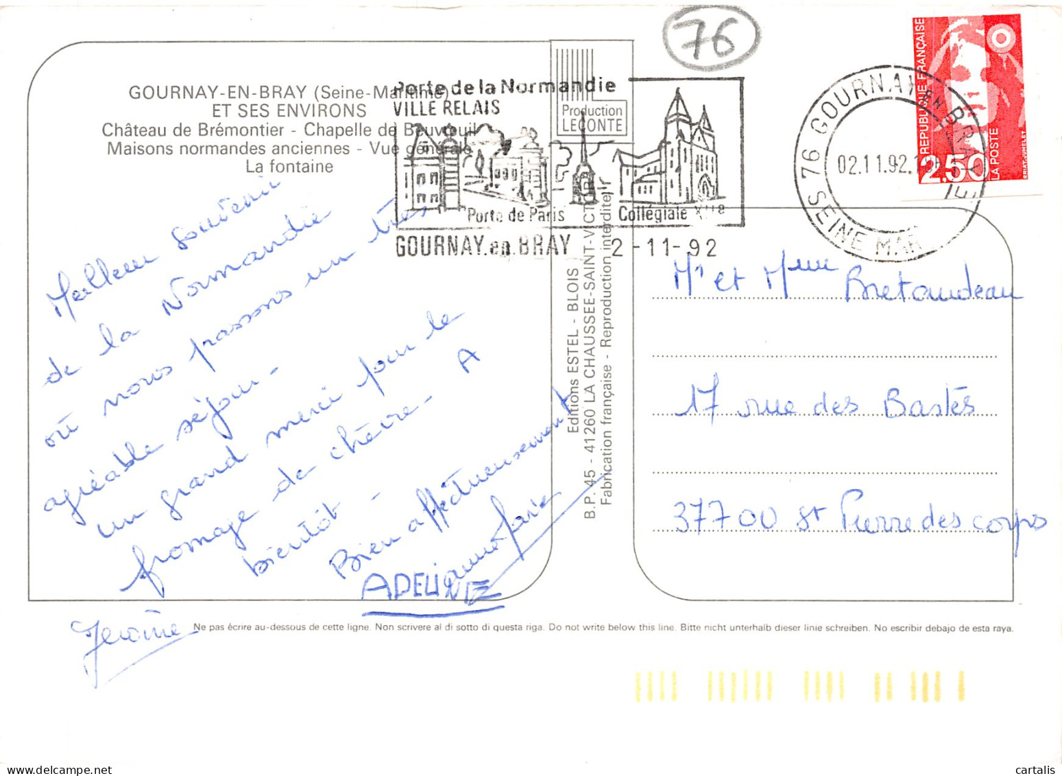 76-GOURNAY EN BRAY-N°4197-C/0139 - Gournay-en-Bray