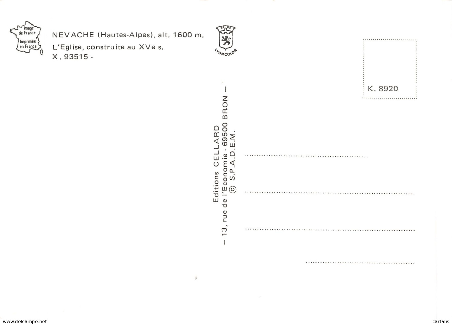 05-NEVACHE-N°4197-C/0041 - Other & Unclassified