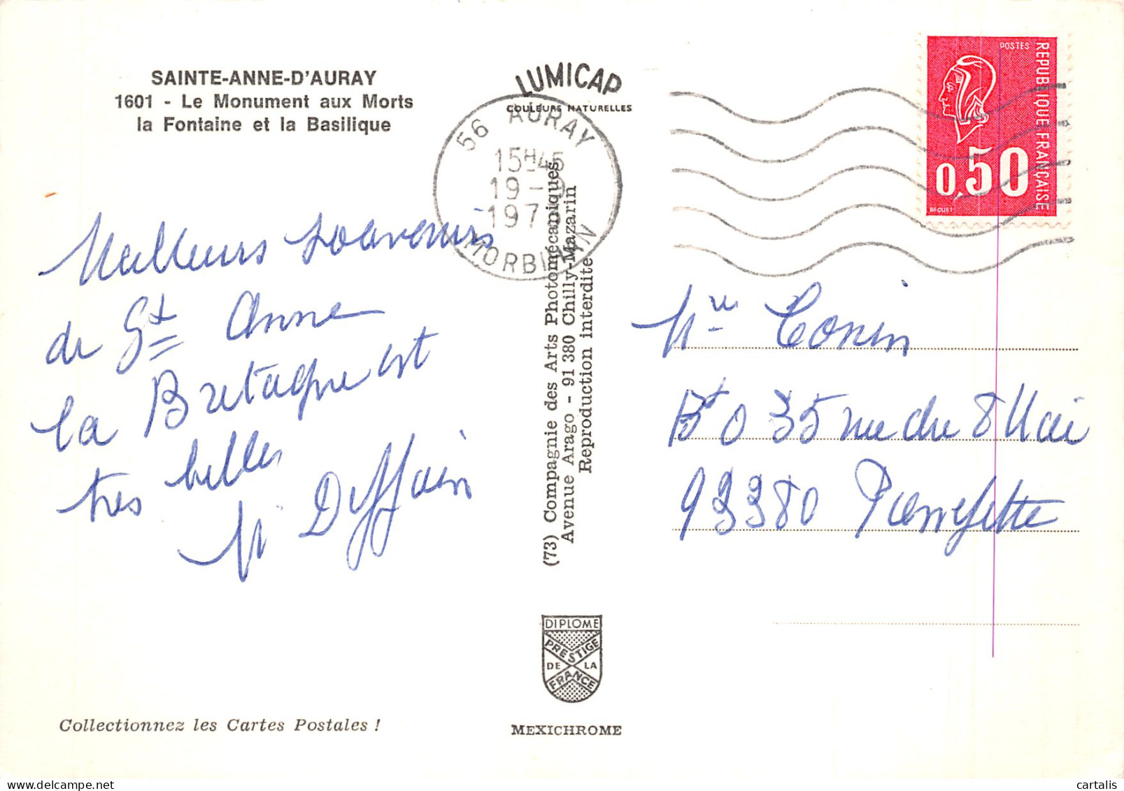 56-SAINT ANNE D AURAY-N°4197-B/0309 - Other & Unclassified