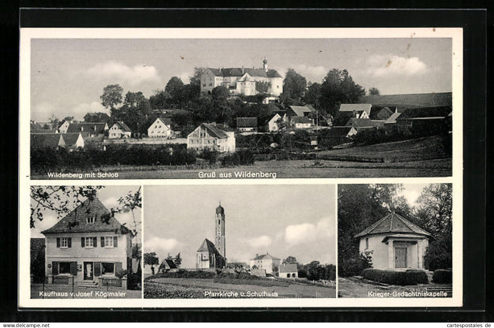 AK Wildenberg, Ortsansicht Mit Schloss, Kaufhaus Köglmaler, Pfarrkirche, Krieger-Gedächtniskapelle  - Andere & Zonder Classificatie