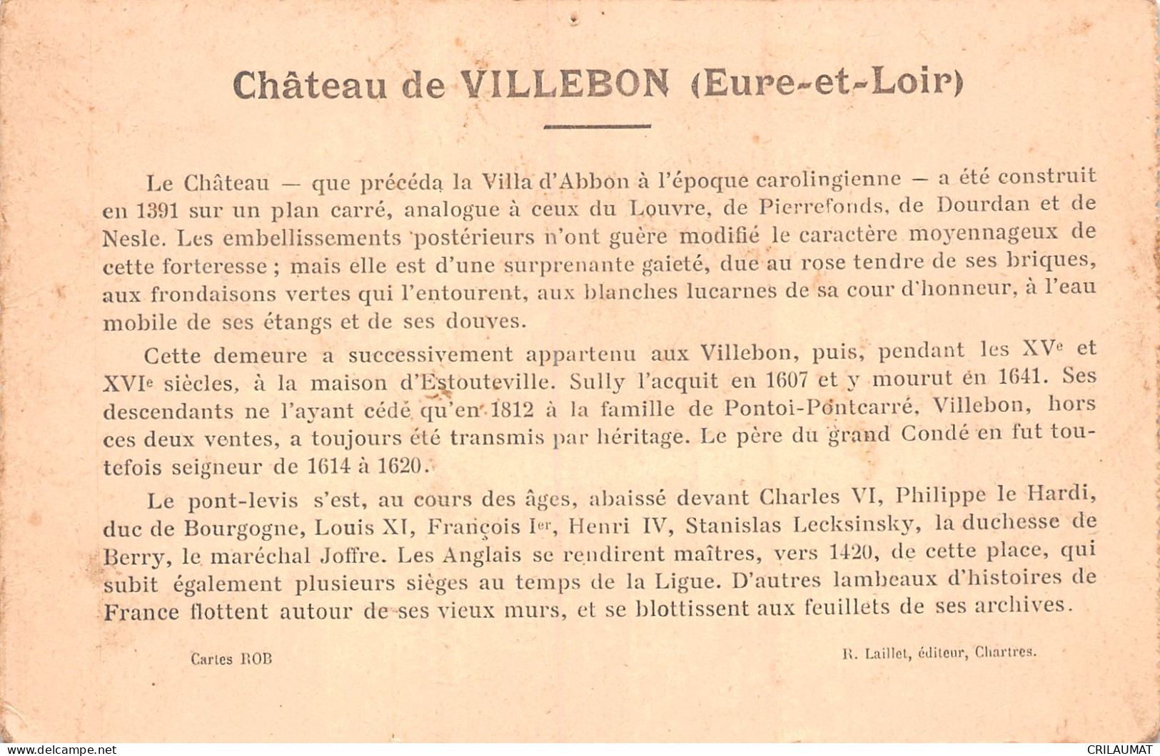 28-VILLEBON LE CHÂTEAU-N°5144-F/0321 - Andere & Zonder Classificatie