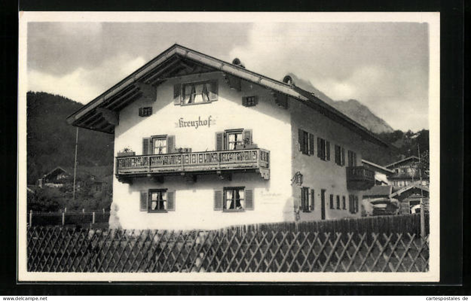 AK Mittenwald, Hotel Haus Kreuzhof Mit Wetterstein  - Mittenwald