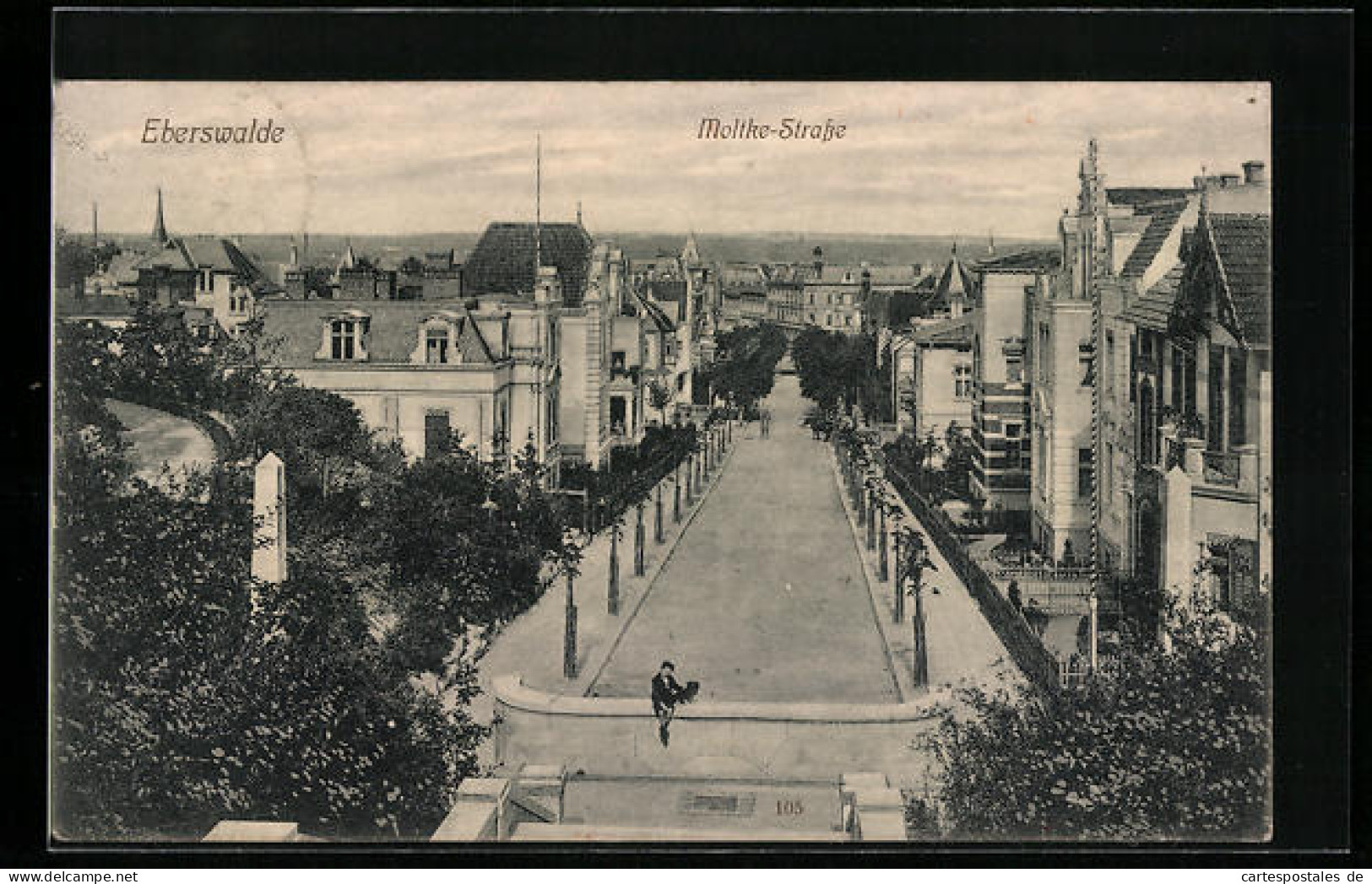 AK Eberswalde, Moltke-Strasse Aus Der Vogelschau  - Eberswalde